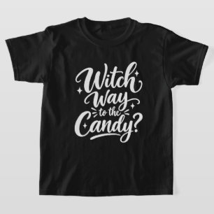 T-shirt Sorcière, le chemin des bonbons   Fête d'Halloween