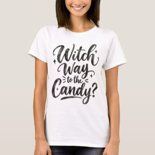 T-shirt Sorcière, le chemin des bonbons Halloween des fr
