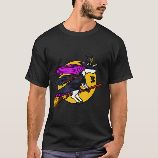 T-shirt Sorcière Licorne Halloween (Devant)