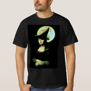 T-shirt Sorcière Mona Lisa Halloween Pleine lune