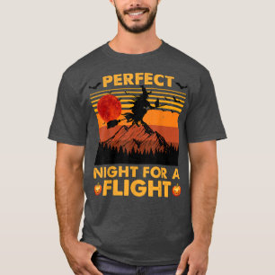 T-shirt Sorcière, Nuit Parfaite Pour Un Vol Halloween Enfa