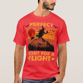 T-shirt Sorcière, nuit parfaite pour un vol Halloween Enfa