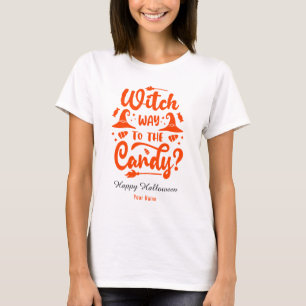 T-shirt Sorcière Pourquoi À Candy Editable Couleur Hallowe