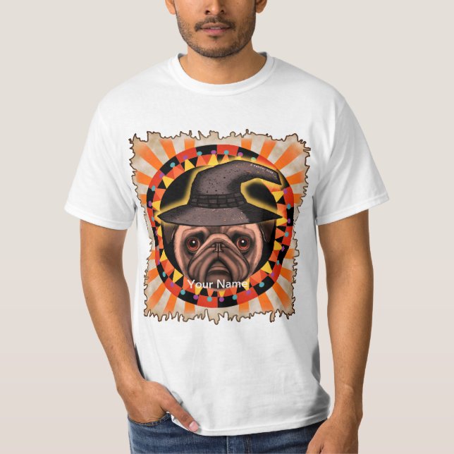 T-shirt Sorcière Pug  (Devant)