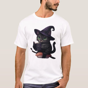 T-shirt Sorcière Purr-rmesan - Autocollant Chat Kawaii Sus