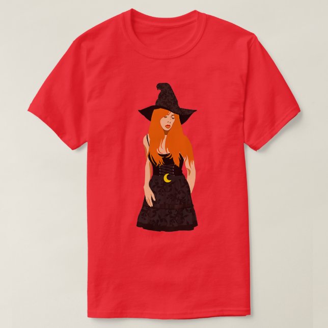 T-shirt Sorcière rousse arrière amour (Design devant)