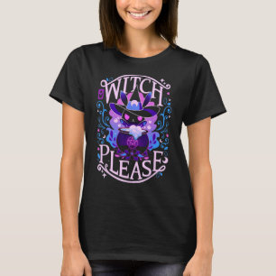T-shirt sorcière s'il vous plaît chat mignon chat noir hal