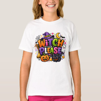 T-shirt SORCIÈRE S'IL VOUS PLAÎT Mignon Halloween Effrayan