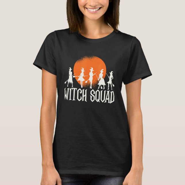 T-shirt Sorcière Squad sorcières Éffrayant (Devant)