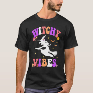T-shirt Sorcière Super rétro Halloween Costume WITCHY VIBE
