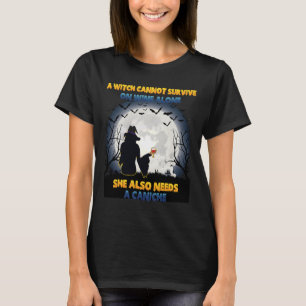T-shirt Sorcière Sur Le Vin Elle A Besoin D'Une Idée Canic