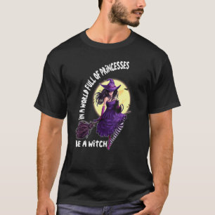 T-shirt Sorcière Sur Une Route Du Désert Sombre Femmes En