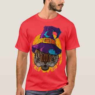 T-shirt Sorcière Tiger drôle Costume d'Halloween Déplaisan