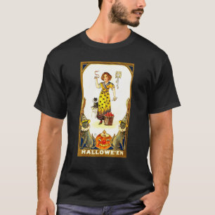 T-shirt Sorcière Vintage Chats Wiccan Sortilège Halloween