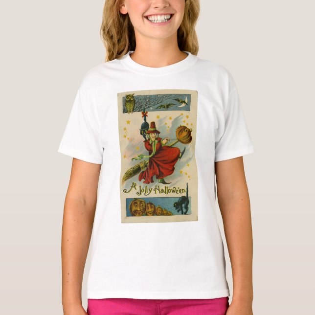 T-shirt Sorcière vintage d'Halloween (Devant)