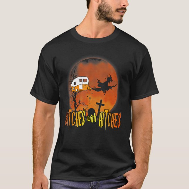 T-shirt Sorcières avec des problèmes  Halloween (Devant)