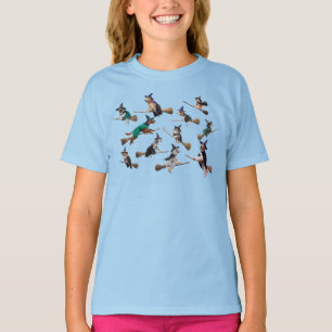 T-shirt Sorcières de chien mignon Halloween Enfants'