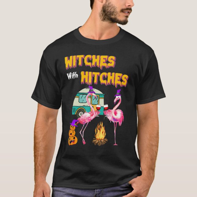 T-shirt Sorcières de Flamant rose Avec Poignées (Devant)