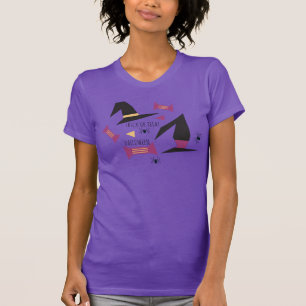 T-shirt Sorcières d'Halloween Bonbons Araignées Violet