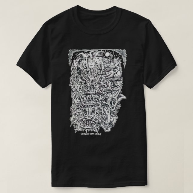 T-shirt Sorcières et diables, par Brian Benson. (Design devant)