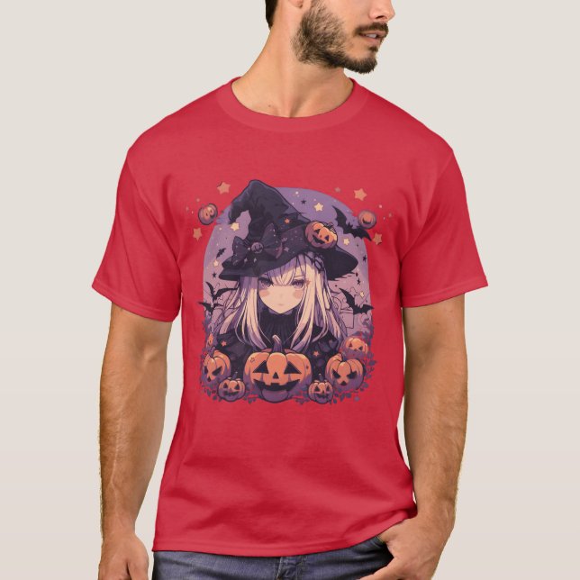 T-shirt Sorcières Halloween sorcière Citrouille Halloween  (Devant)