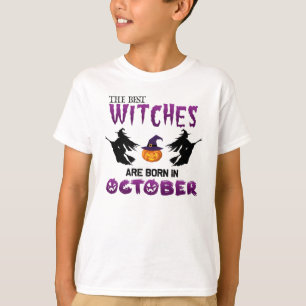T-shirt Sorcières Nées En Octobre, Halloween sorcière A
