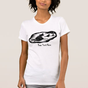 T-shirt Sorcières volantes éffrayantes sur baguettes à bal