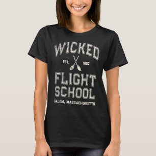 T-shirt Sorcières WICKED FLYING SCHOOL Salem Witch Pilote 
