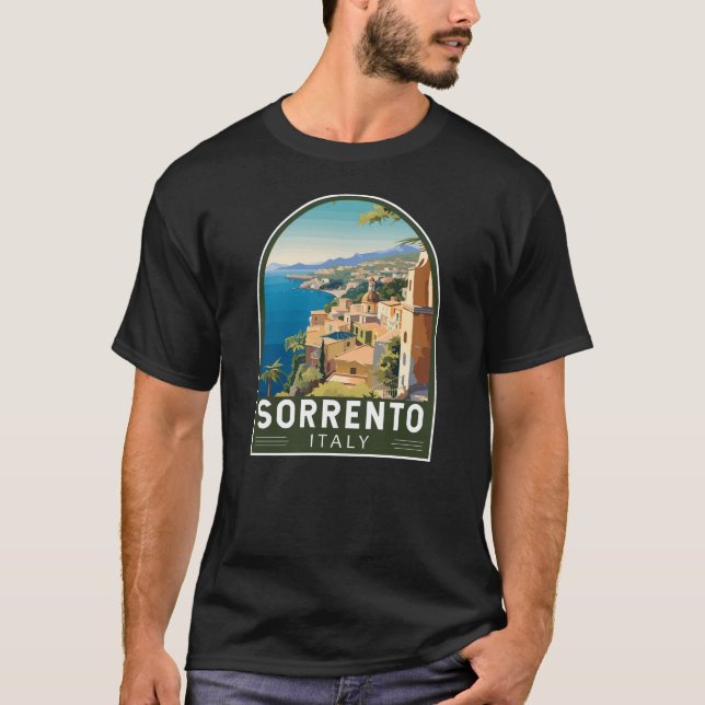 T-shirt Sorrente Italie Travel Art Vintage (Devant)