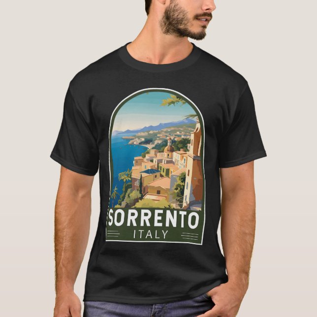 T-shirt Sorrento Italyravel Art Emblem friends (Devant)