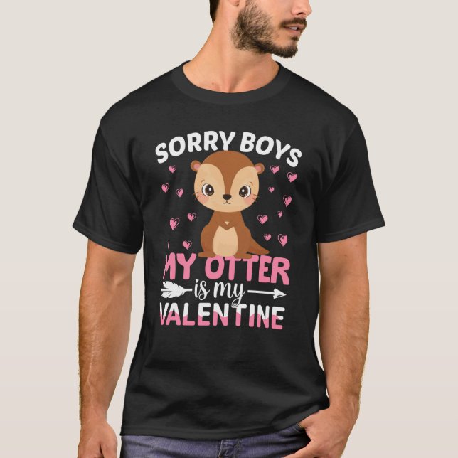 T-shirt Sorry Boys My Otter Is My Valentine Boy Toddler Ki (Devant)