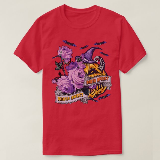 T-shirt Sorta Sweet Sorta Éffrayant Citrouille Premium (Design devant)