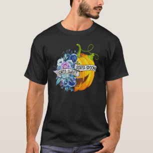 T-shirt Sorta Sweet Sorta Fleurs Éffrayantes Jack O'Lanter