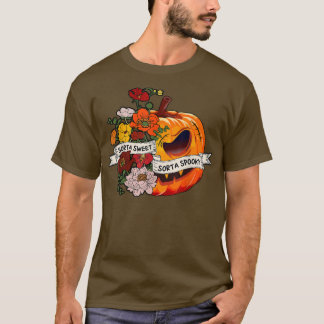 T-shirt Sorta Sweet Sorta Fleurs Éffrayantes Jack O'Lanter