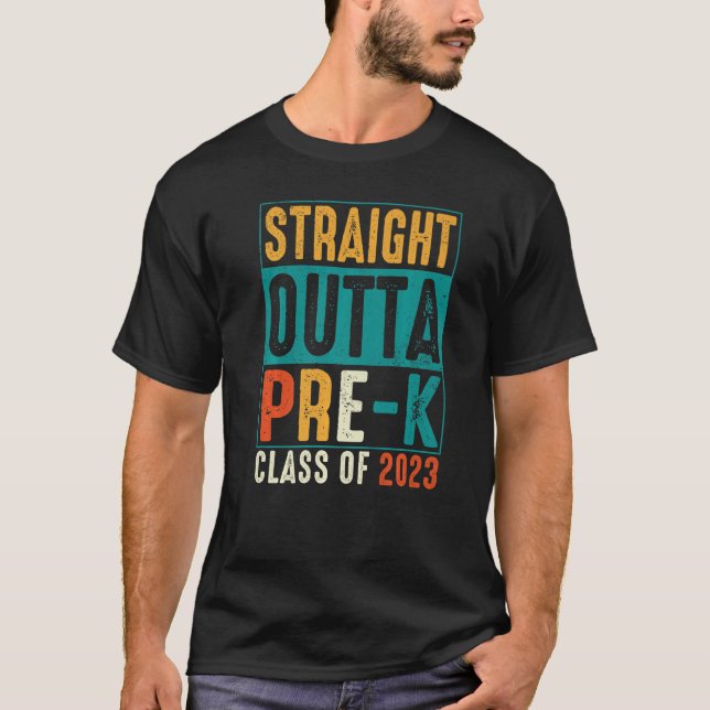 T-shirt SORTE PRÉ-K Classe DE 2023 Préscolaire Gradu (Devant)