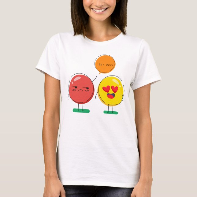T-shirt Sortez de drôle Emoji (Devant)
