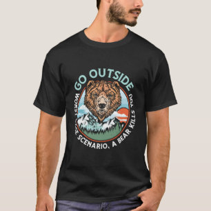 T-shirt Sortez Du Pire Coque Un Ours Vous Tue Drôle Natur