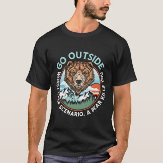 T-shirt Sortez Du Pire Coque Un Ours Vous Tue Drôle Natur