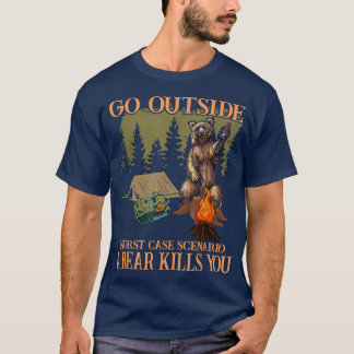 T-shirt Sortez du pire scénario Coque Un ours vous tue Sal