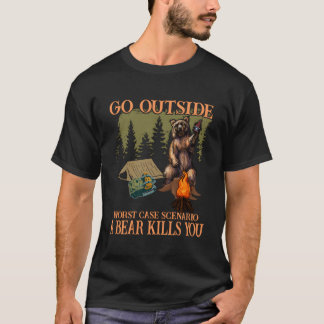 T-shirt Sortez du pire scénario Coque Un ours vous tue Sal
