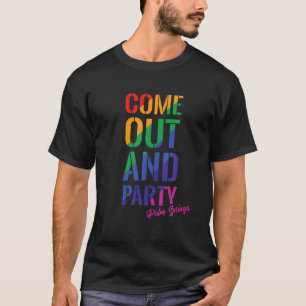 T-shirt Sortez et faites la fête Palm Springs LGBT Gay pri