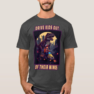 T-shirt Sortez les enfants de leur esprit humour trex puns
