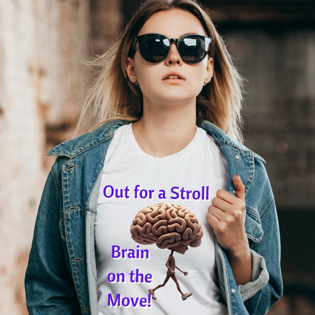 T-shirt "Sortez pour une promenade, Cerveau en mou (Créateur téléchargé)