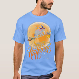 T-shirt Sortie éléphante prise de sorcière Lune Vintage él