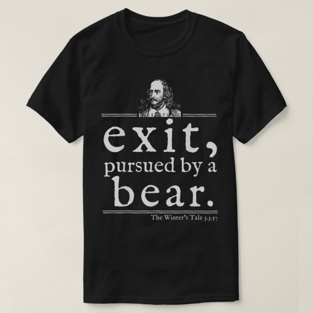 T-shirt Sortie poursuivie par l'ours Shakespeare Shirt Sta (Design devant)