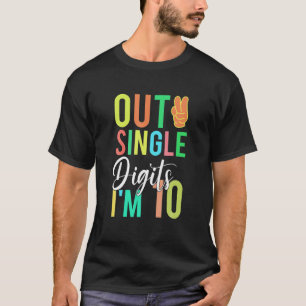 T-shirt Sortir Chiffres simples Je suis 10 Funny 10 Annive
