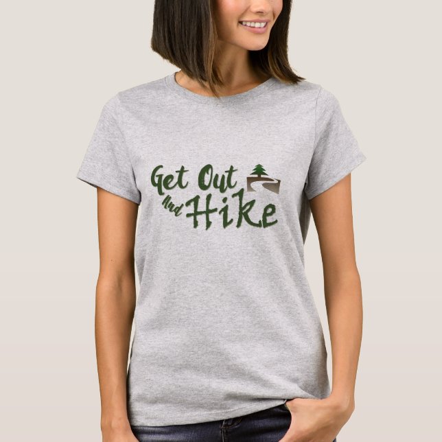 T-shirt Sortir et faire de la randonnée (Devant)