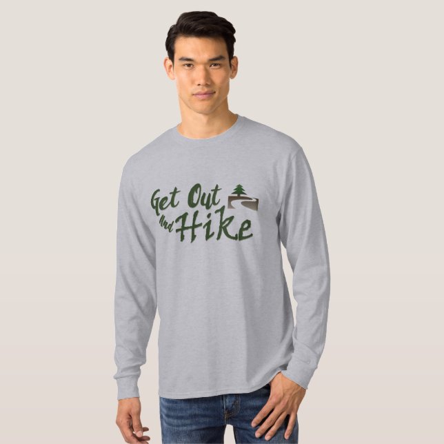 T-shirt Sortir et faire de la randonnée (Devant entier)