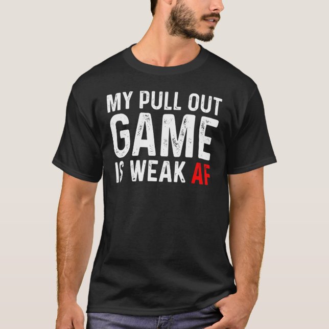 T-shirt Sortir Jeu Faible AF Faire-part papa mari (Devant)