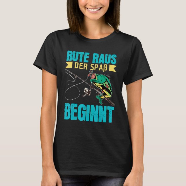 T-shirt Sortir Le Amusement Commence La Pêche Bait Pêche P (Devant)